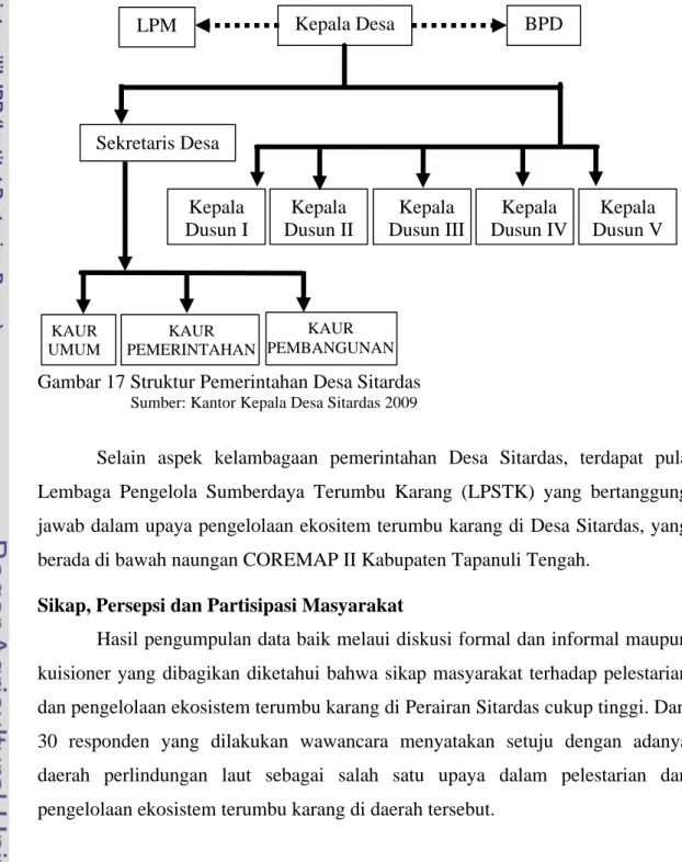 Gambar 17 Struktur Pemerintahan Desa Sitardas 