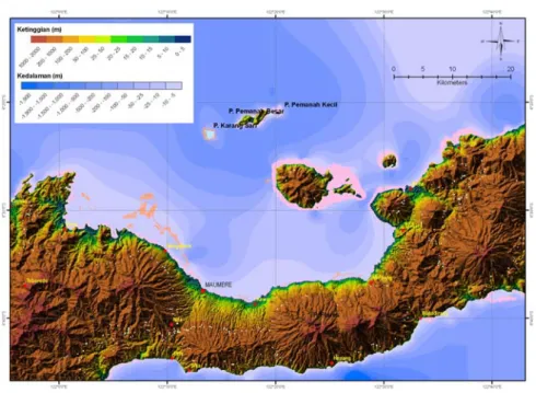 Gambar 2. Peta topografi Kabupaten Sikka. 