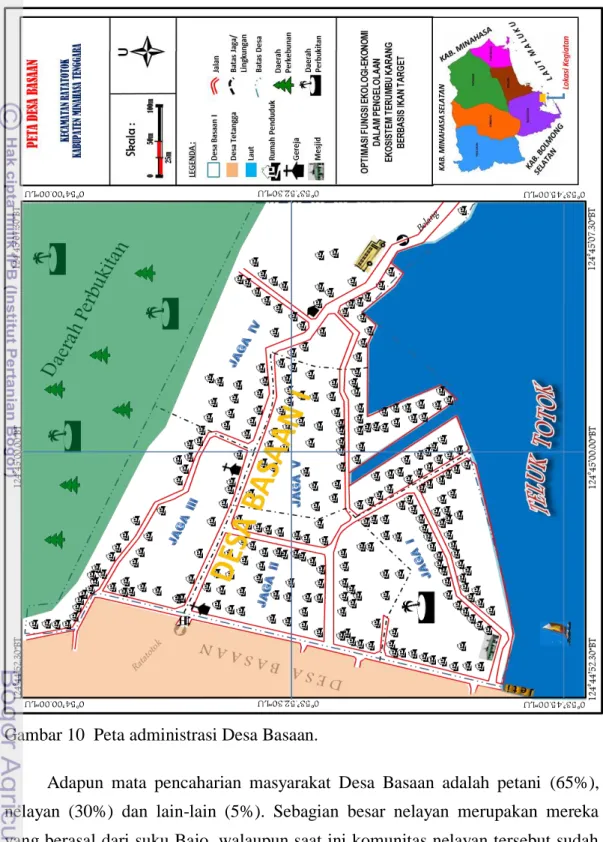 Gambar 10  Peta administrasi Desa Basaan. 