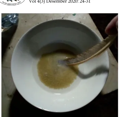 Gambar 5. Proses pencampuran telur dan sperma 