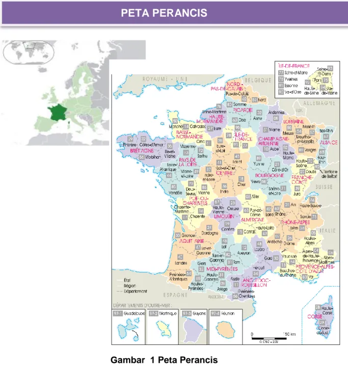 Gambar  1 Peta Perancis  Sumber :www.cartesfrance.fr 