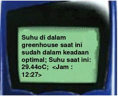 Gambar 16. Contoh format SMS peringatan dini keadaan normal. 