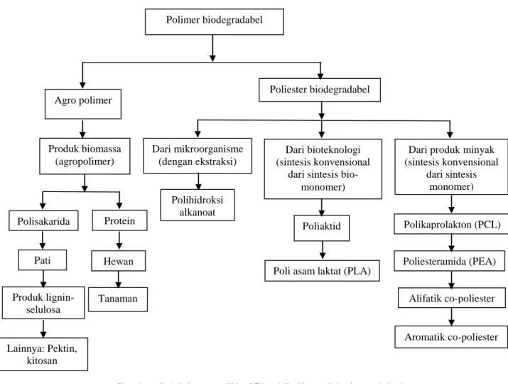Gambar 2.1 Diagram Klasifikasi Polimer Biodegradabel 