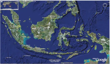 Gambar 1: Foto Satelit Wilayah Indonesia (Google Earth, 2010)