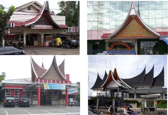 Gambar 4. Gaya vernakular Rumah Makan Padang di sudut-sudut kota (sumber: Google image)
