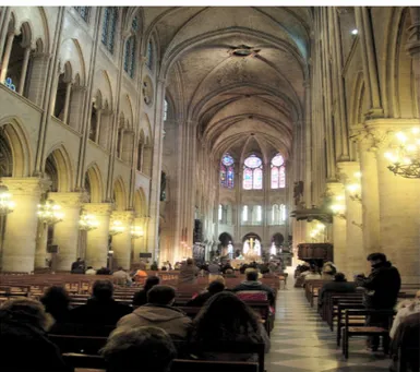 Gambar 4. Ceiling tinggi yang terdapat di Cathedral of Notre Dame de Paris 