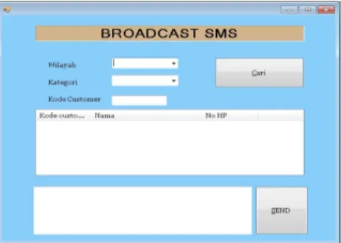 Gambar 7 : Form Broadcast SMS 