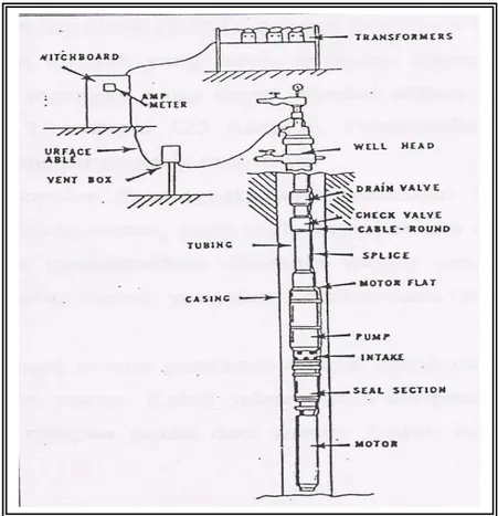 Gambar 3.2.  Instalasi Electric Submersible Pump 5) 