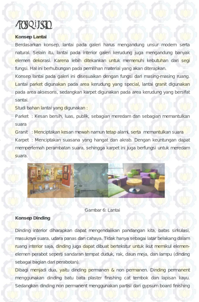Gambar 6: Lantai  Konsep Dinding 