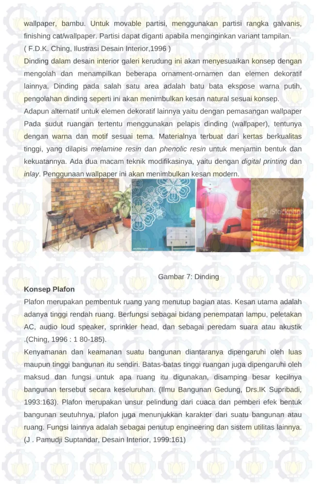 Gambar 7: Dinding  Konsep Plafon 