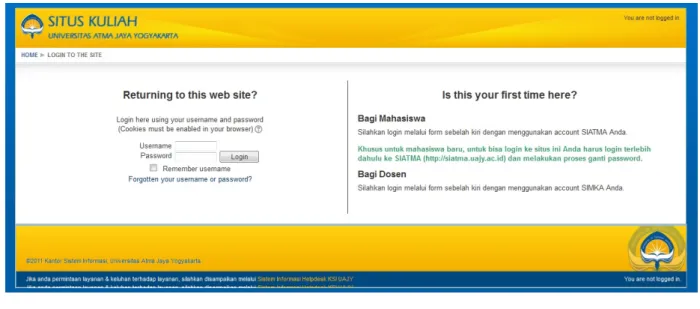 Gambar 2. Layar login  Editing User Profile 