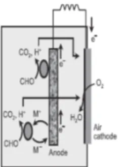 Gambar 1 Desain MFC air cathode satu bejana
