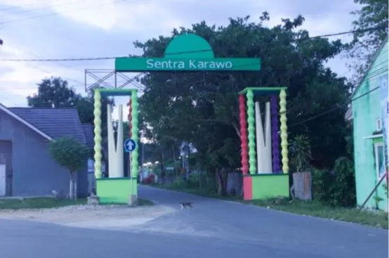 Gambar 5.7 sentra karawo di kecamatan Telaga  Sumber : foto pribadi, Januari 2019 