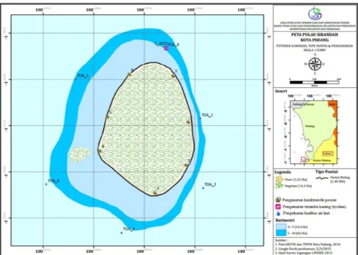 Figure 1. Map of Sirandah Island and station of measurement.