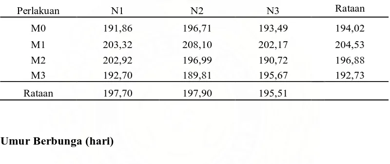 Tabel 1. Rataan tinggi tanaman pada umur 8 MST pada berbagai perlakuan pupuk organik padat Mashitam dan pupuk NPK (Nitrophoska 15-15-15)