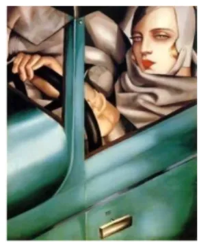 Gambar 4.1.5 Tamara de Lempicka –  Self Portrait in the Green Bugatti – 1925 