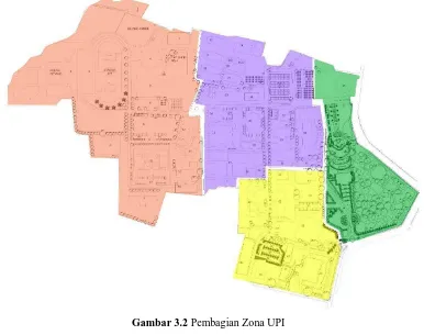 Gambar 3.2 Pembagian Zona UPI 