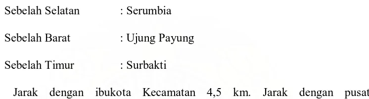 Tabel 4. Luas Lahan menurut Penggunaannya di Desa Beganding 