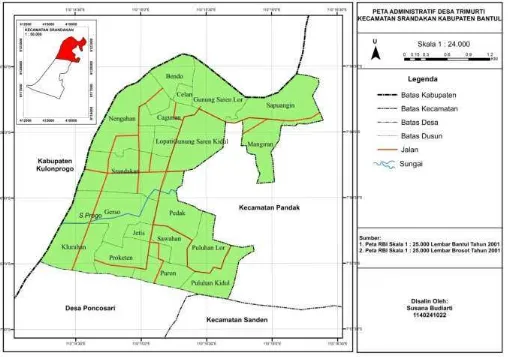Gambar 2. Peta Administrasi Desa Trimurti
