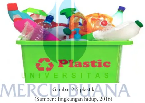Gambar 2.5 plastik    (Sumber : lingkungan hidup, 2016) 