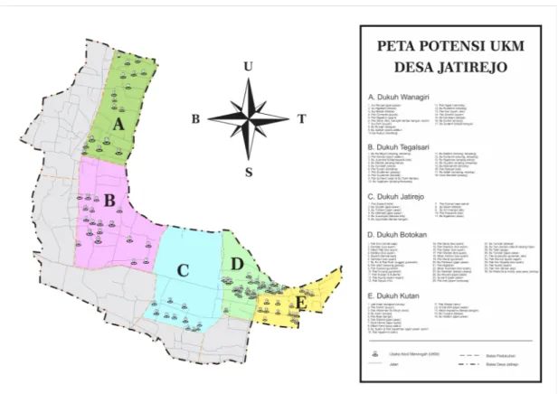 Gambar 13. Peta Potensi Agroindustri Desa Jatirejo, Lendah, Kulon Progo G. Kegiatan Sosialisasi dan Diskusi