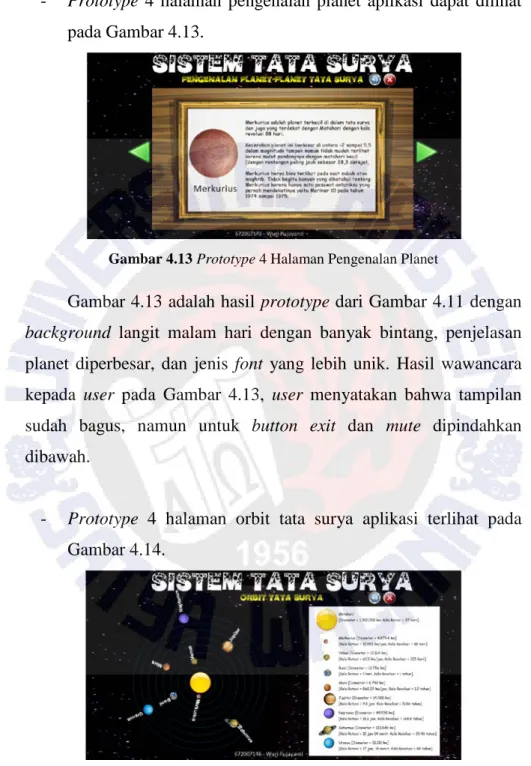Gambar 4.13 Prototype 4 Halaman Pengenalan Planet 