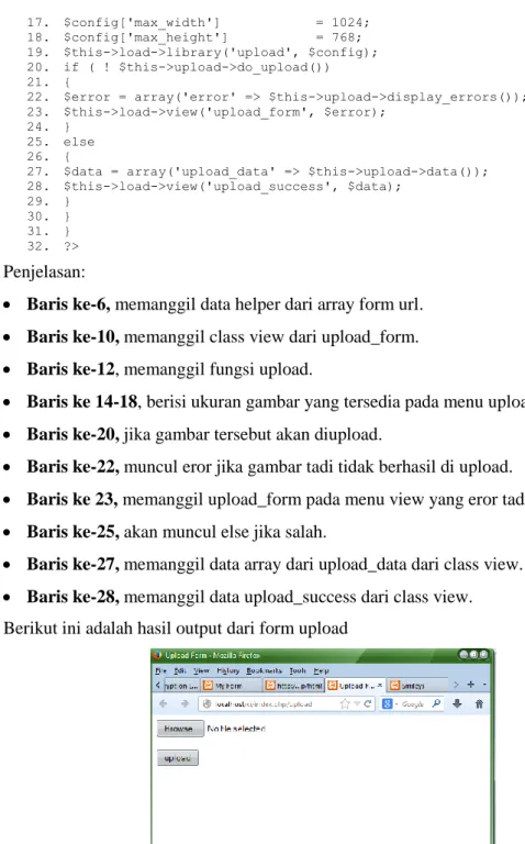 Gambar 9.6 index dari form upload 