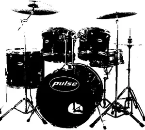 Gambar  2.31  Standart drum set 