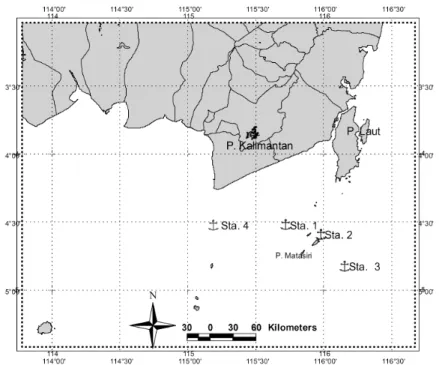 Gambar 1. Pengambilan Sampel Perairan Kepulauan Matasiri, November 2010 