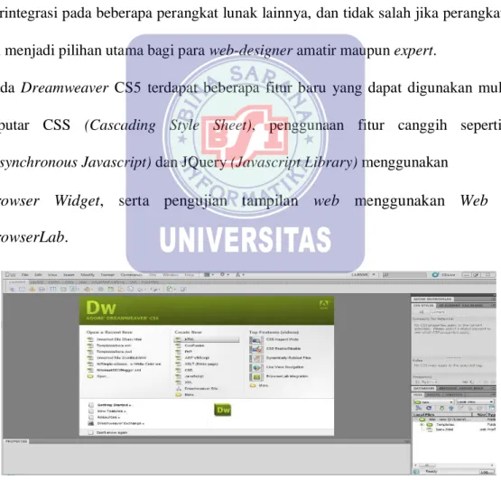 Gambar II.1  Adobe Dreamweaver CS5