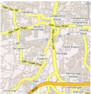Gambar 4.2 Peta Kecamatan Cengkareng dan Pembagian  Kelurahan 