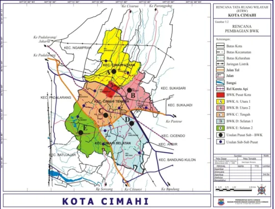 Gambar 3.1   Peta Kota Cimahi 