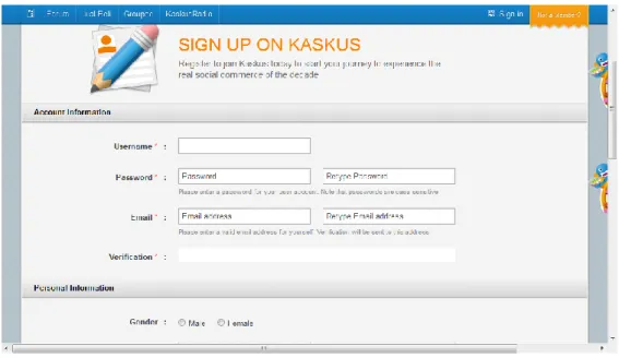 Gambar 2. Format Pendaftaran Member www.kaskus.com