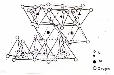 Gambar 2.6. Sketsa Diagram Struktur Montmorilonit (Cool, P., 2002) 