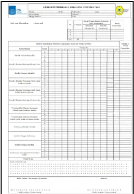 Tabel 3.5 Lembar Pengukuran Postural Assesment Scale for Stroke 