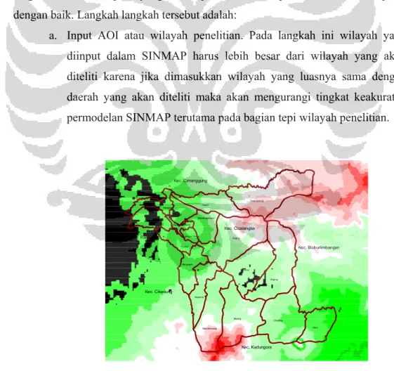 Gambar 4.1. Input wilayah penelitian dalam SINMAP 