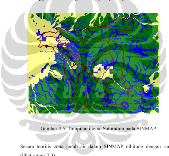 Gambar 4.5. Tampilan theme Saturation pada SINMAP 