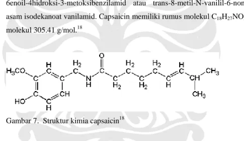 Gambar 7.  Struktur kimia capsaicin 18 