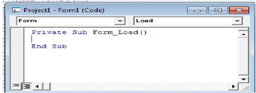 Gambar 2.21 Jendela Code  2.5.4.6 Project Explorer  
