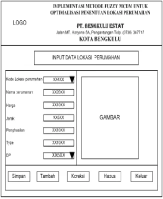 Gambar 3.14   Tampilan Rancangan Menu  Utama 
