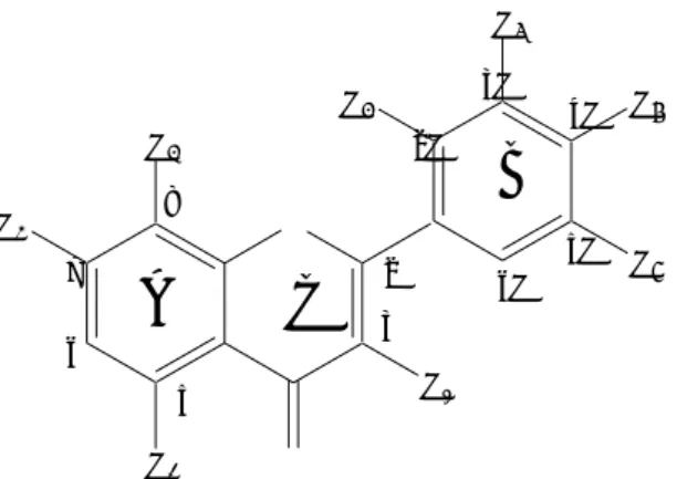 Gambar 1 Struktur dasar senyawa turunan flavon dan flavonol 