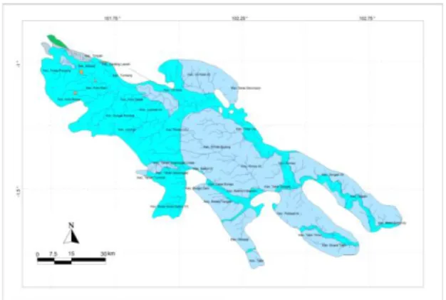 Gambar 1.  Peta Hidrogeologi Regional Cekungan  Air Tanah Muarabungo (Modifikasi   sebagian Peta 