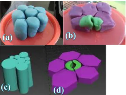 Gambar 5.11 struktur 3D yang dibuat oleh mahasiswa pada materi jaringan, menggunakan Playdoh (a