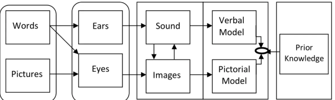 Gambar 2.4 Teori Kognitif tentang Multimedia Learning (Mayer, 2009: 68) 
