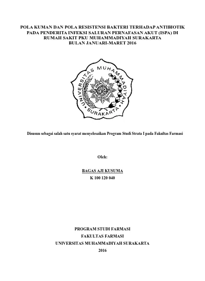 POLA KUMAN DAN POLA RESISTENSI BAKTERI TERHADAP ANTIBIOTIK PADA ...