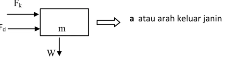 Diagram vektor gaya dapat diasumsikan sebagai sebuah benda yang berada di bidang miring.