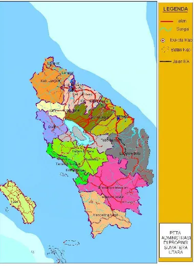 Gambar  4.4 Peta Provinsi Sumatera Utara 