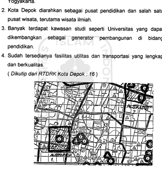 Gambar 4.1.: Rencana struktur kota yang dituju Sumber: RTDRKKota Depok
