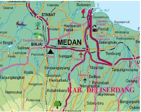 Gambar 1 : Peta Kota Binjai 