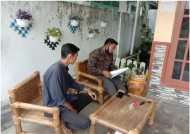 Foto 5 : Wawancara dengan Bapak Ilmi Nuruddin selaku Wakif 